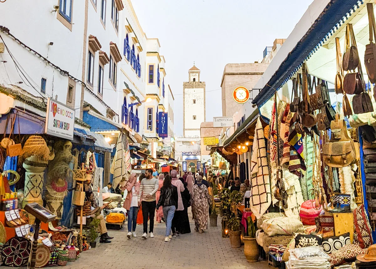 Shopping in Essaouira medina street