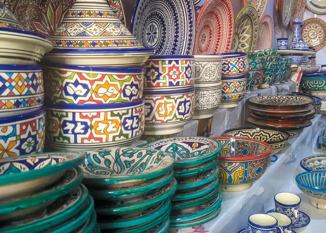 Ceramics and souvenirs in Essaouira