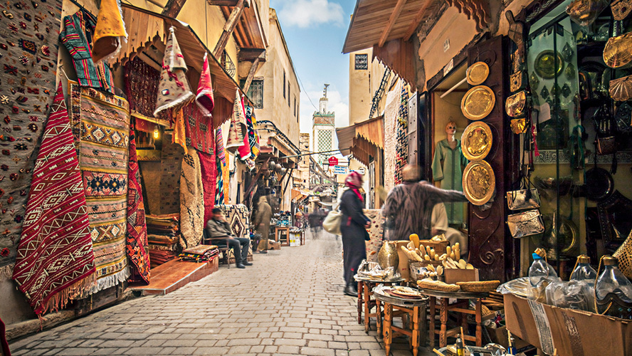 Chefchaouen blue streets on a 12-day imperial cities and Sahara Morocco tour